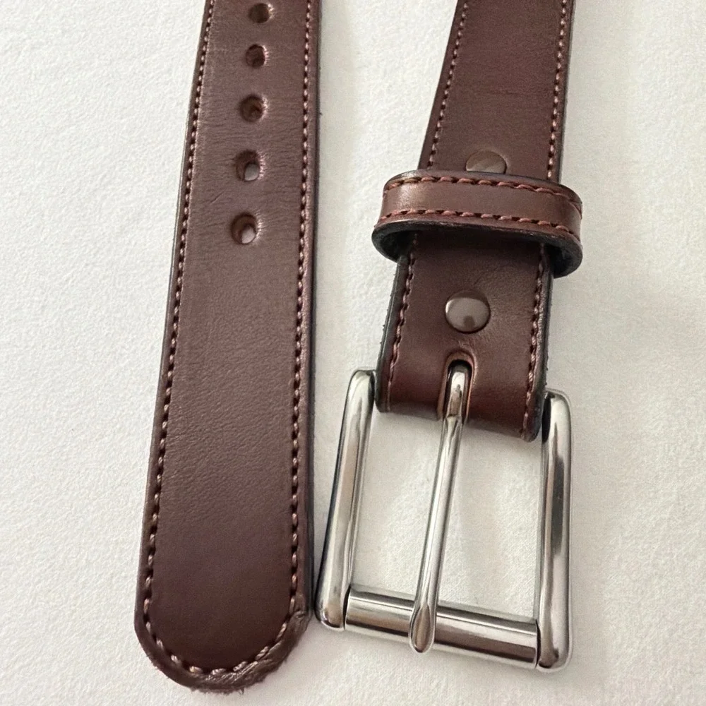 Bullhide Belts Mens Brown Leather Belt 100336 Made in USA Size 36